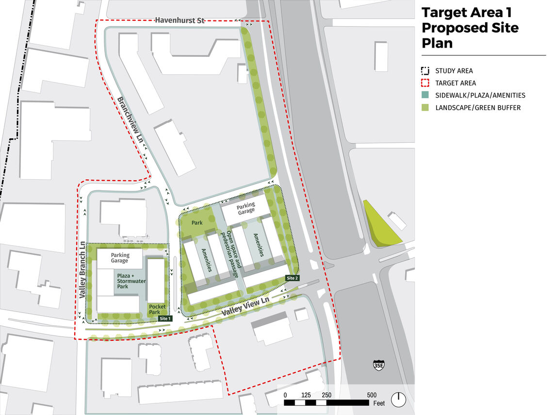 Target area 1 site plan