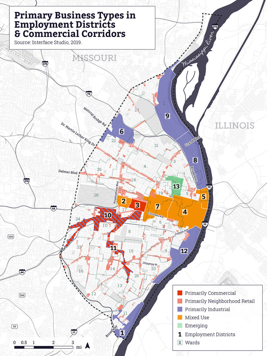 St. Louis's employment districts