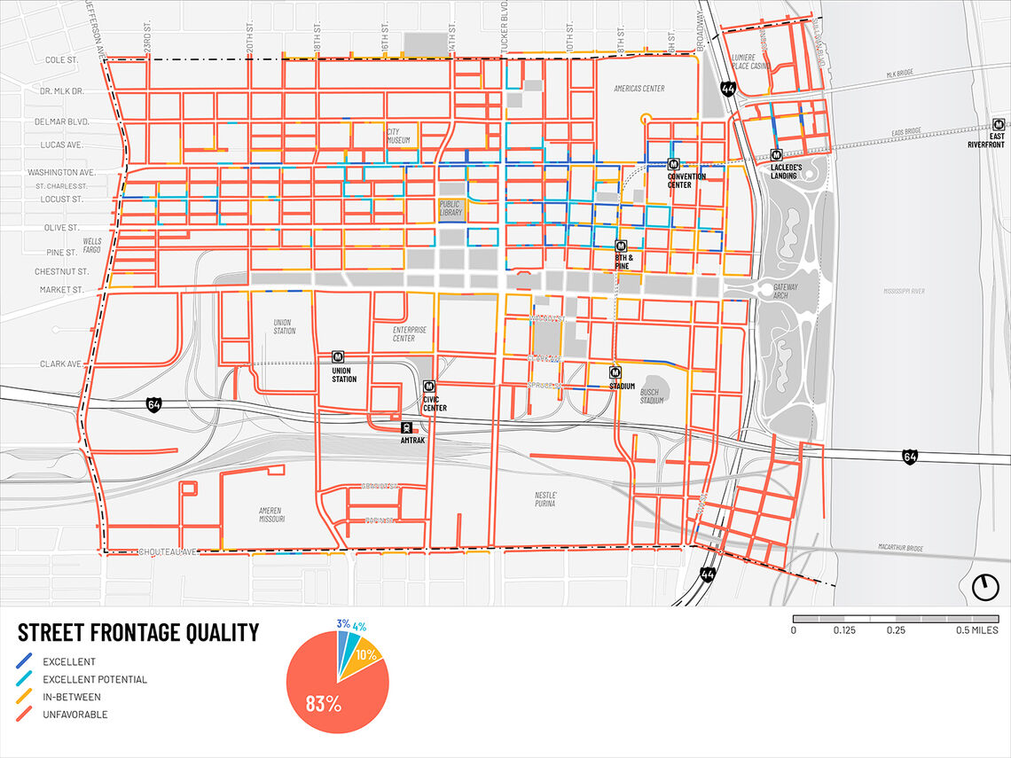 The map that tells the story of Downtown's challenges - inactive frontages